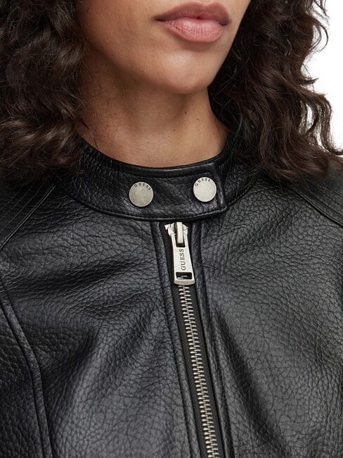MARLENE CARIBOU Veste en similicuir, coupe classique jetbla - Vestes pour femmes