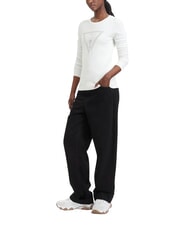 GUESS KATIE Pull &agrave; col rond et coupe ajust&eacute;e cremwhi - Chandails pour femmes - 3