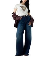 GUESS SNAKE TRIANGLE T-shirt &agrave; manches courtes cremwhi - T-shirt - 3