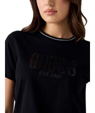 GUESS SEQUINS BIG LOGO T-shirt &agrave; manches courtes avec grand logo jetbla - T-shirt - 4