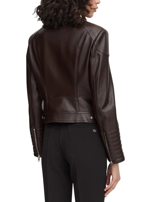 MARLENE CARIBOU Veste en similicuir, coupe classique brun chocolat - Vestes pour femmes