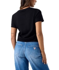 GUESS SNAKE SCRIPT T-shirt &agrave; manches courtes, pur coton jetbla - T-shirt - 2