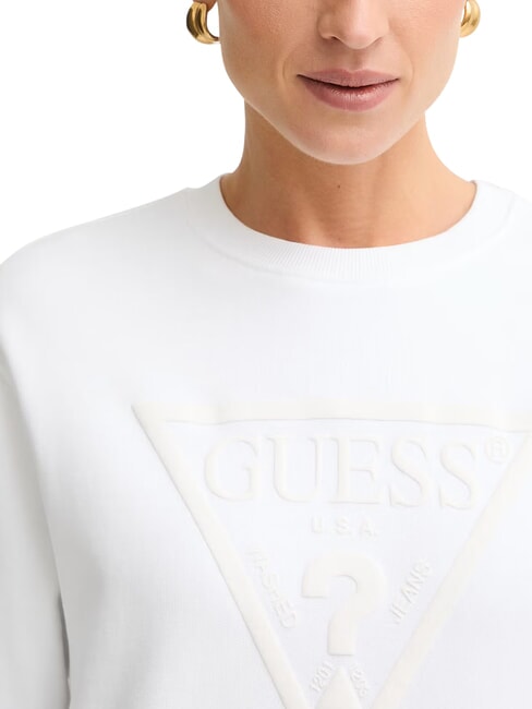 BASIC TRIANGLE Sweat-shirt &agrave; col rond blanc pur - Sweat-shirts pour femmes