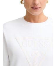 GUESS BASIC TRIANGLE Sweat-shirt &agrave; col rond blanc pur - Sweat-shirts pour femmes - 4