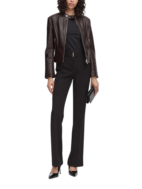 MARLENE CARIBOU Veste en similicuir, coupe classique brun chocolat - Vestes pour femmes