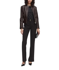 GUESS MARLENE CARIBOU Veste en similicuir, coupe classique brun chocolat - Vestes pour femmes - 3