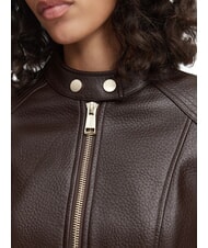 GUESS MARLENE CARIBOU Veste en similicuir, coupe classique brun chocolat - Vestes pour femmes - 5