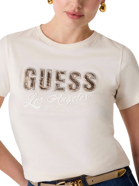 SNAKE SCRIPT T-shirt &agrave; manches courtes, pur coton cremwhi - T-shirt