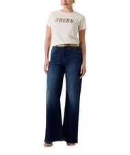 GUESS SNAKE SCRIPT T-shirt &agrave; manches courtes, pur coton cremwhi - T-shirt - 3