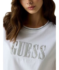 GUESS SEQUINS BIG LOGO T-shirt &agrave; manches courtes avec grand logo blanc pur - T-shirt - 4