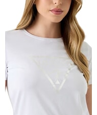 GUESS NEW BASIC T-shirt &agrave; manches courtes, pur coton blanc pur - T-shirt - 4