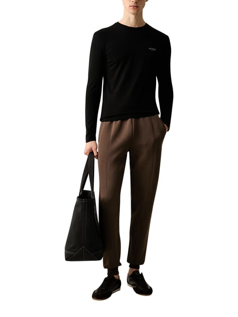 CORE T-shirt &agrave; manches longues, coupe slim jetbla - Pulls pour hommes