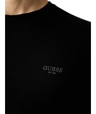 GUESS CORE T-shirt &agrave; manches longues, coupe slim jetbla - Pulls pour hommes - 5