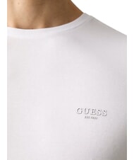 GUESS CORE T-shirt &agrave; manches courtes, coupe slim blanc pur - T-shirt - 5