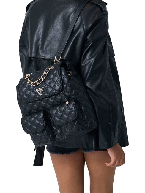 GIULLY 2 Sac &agrave; dos avec poches avant NOIR - Sacs pour Femme