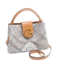 GATTINONI PLANETARIUM Sac &agrave; main avec bandouli&egrave;re encre s&eacute;pia/beige clair - Sacs pour Femme - 2