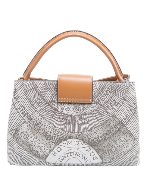 PLANETARIUM Sac &agrave; main avec bandouli&egrave;re encre s&eacute;pia/beige clair - Sacs pour Femme