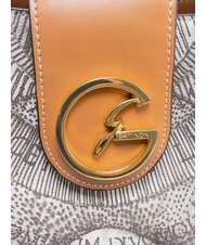 GATTINONI PLANETARIUM Sac &agrave; main avec bandouli&egrave;re encre s&eacute;pia/beige clair - Sacs pour Femme - 4