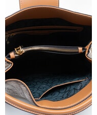 GATTINONI PLANETARIUM Sac &agrave; main avec bandouli&egrave;re encre s&eacute;pia/beige clair - Sacs pour Femme - 5