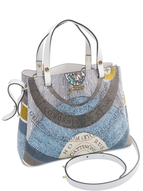 PLANETARIUM Sac &agrave; main avec bandouli&egrave;re lune/blanc - Sacs pour Femme