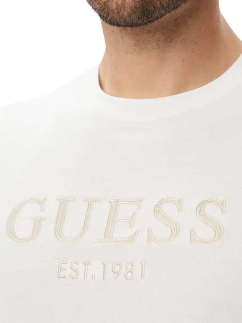 LOGO T-shirt &agrave; manches courtes, pur coton blanc pur - T-shirt