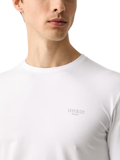 CORE T-shirt &agrave; manches longues, coupe slim blanc pur - Pulls pour hommes