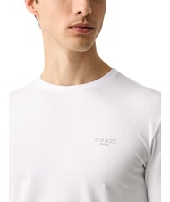 GUESS CORE T-shirt &agrave; manches longues, coupe slim blanc pur - Pulls pour hommes - 4