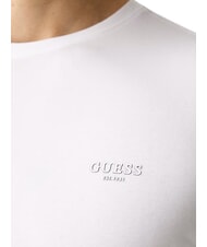 GUESS CORE T-shirt &agrave; manches longues, coupe slim blanc pur - Pulls pour hommes - 5