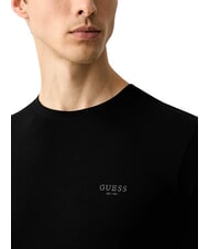 GUESS CORE T-shirt &agrave; manches courtes, coupe slim jetbla - T-shirt - 4