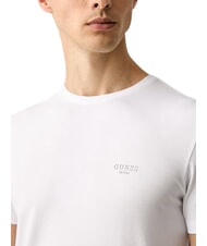 GUESS CORE T-shirt &agrave; manches courtes, coupe slim blanc pur - T-shirt - 4