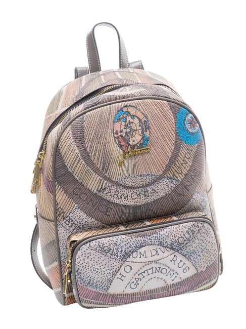PLANETARIUM Sac &agrave; dos moyen aquarelle sauvage/ taupe fonc&eacute; - Sacs pour Femme