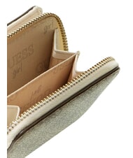 GUESS KIDS portefeuille compact &agrave; fermeture &eacute;clair 4g aop beige blanc - Portefeuilles Femme - 5