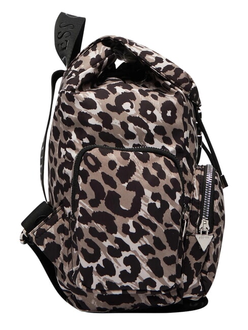 GIRL ALLOVER Sac &agrave; dos multipoches cours &agrave; imprim&eacute; l&eacute;opard - Sacs pour Femme