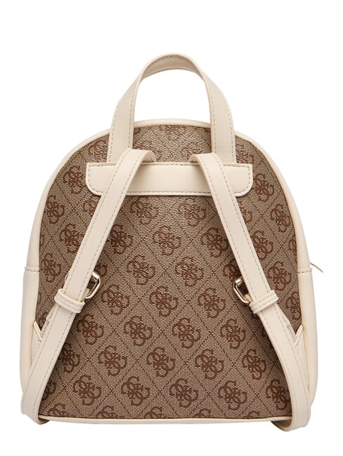 GIRL Sac &agrave; dos avec poche avant 4g aop beige blanc - Sacs pour Femme
