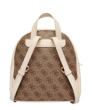 GUESS GIRL Sac &agrave; dos avec poche avant 4g aop beige blanc - Sacs pour Femme - 3