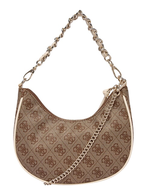 GIRL Sac bandouli&egrave;re avec cha&icirc;ne 4g aop beige blanc - Sacs pour Femme