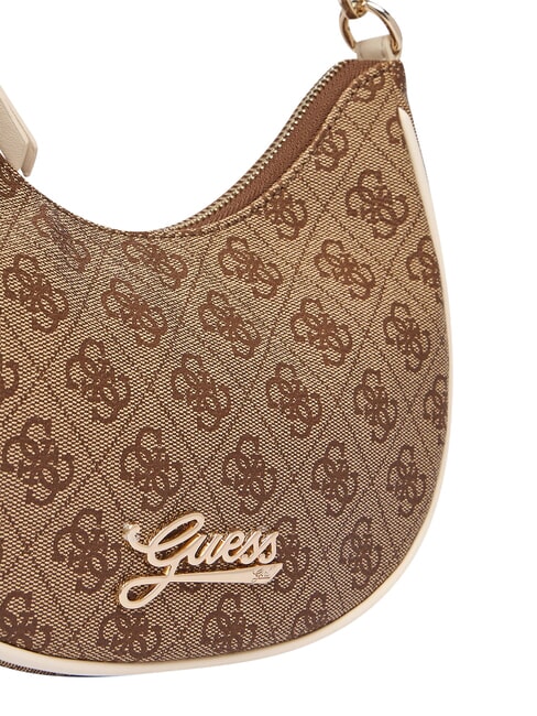 GIRL Sac bandouli&egrave;re avec cha&icirc;ne 4g aop beige blanc - Sacs pour Femme