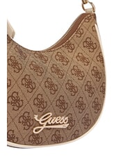GUESS GIRL Sac bandouli&egrave;re avec cha&icirc;ne 4g aop beige blanc - Sacs pour Femme - 7