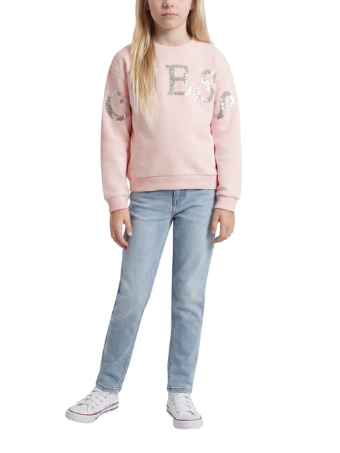 KIDS ACTIVE Sweat-shirt &agrave; col rond, 100% coton ballet rose - B&eacute;b&eacute; Sweat
