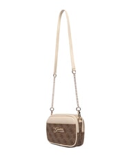 GUESS GIRL MINI ME Mini sac bandouli&egrave;re 4g aop beige blanc - Sacs pour Femme - 4
