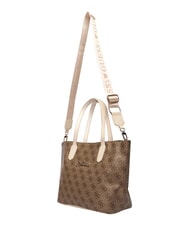 GUESS GIRL MINI ME Sac bandouli&egrave;re, avec bandouli&egrave;re 4g aop beige blanc - Sacs pour Femme - 4