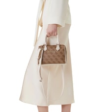 GUESS GIRL MINI ME Mini sac &agrave; main avec bandouli&egrave;re 4g aop beige blanc - Sacs pour Femme - 2