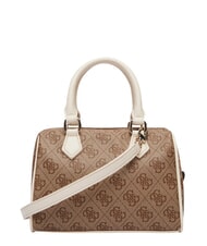 GUESS GIRL MINI ME Mini sac &agrave; main avec bandouli&egrave;re 4g aop beige blanc - Sacs pour Femme - 3