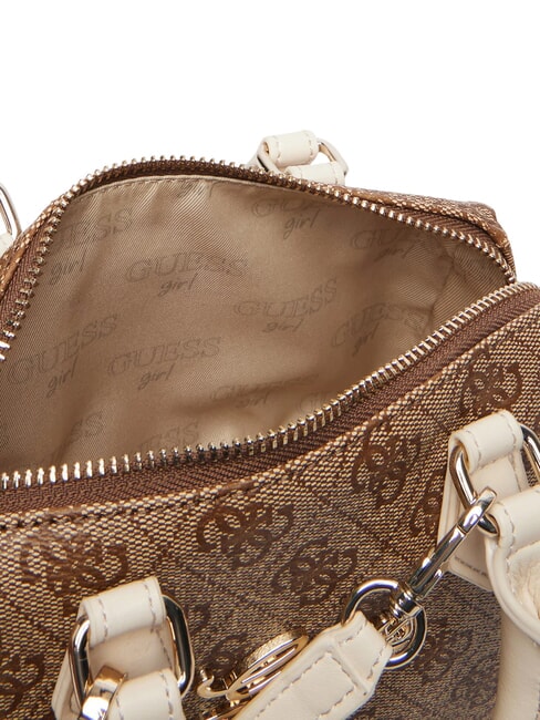 GIRL MINI ME Mini sac &agrave; main avec bandouli&egrave;re 4g aop beige blanc - Sacs pour Femme