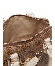 GUESS GIRL MINI ME Mini sac &agrave; main avec bandouli&egrave;re 4g aop beige blanc - Sacs pour Femme - 5