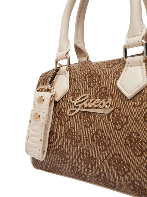 GIRL MINI ME Mini sac &agrave; main avec bandouli&egrave;re 4g aop beige blanc - Sacs pour Femme