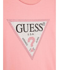 GUESS KIDS T-shirt &agrave; manches longues avec strass rose doux - Tee-shirt enfant - 3