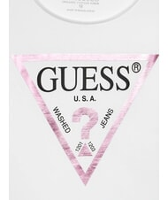 GUESS KIDS T-shirt imprim&eacute; avec logo triangulaire blanc pur - Tee-shirt enfant - 3