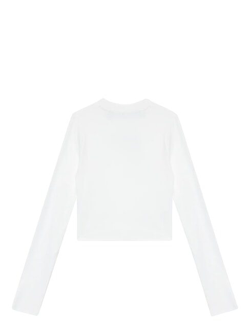 KIDS T-shirt extensible &agrave; manches longues blanc pur - Tee-shirt enfant