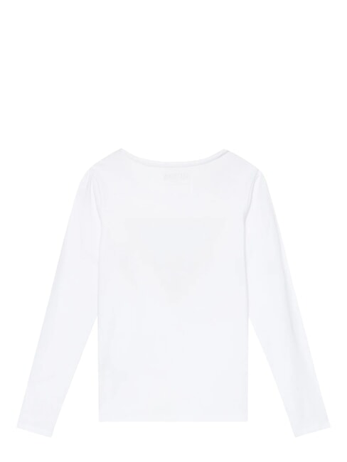 KIDS T-shirt &agrave; manches longues avec strass blanc pur - Tee-shirt enfant